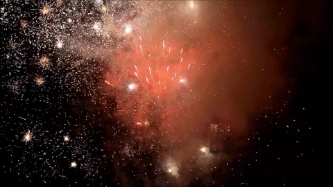 Firework with sound, new year Stock Footage 246208126