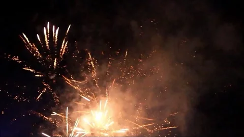 Firework with sound, new year Stock Footage 246227161