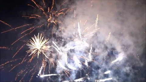 Firework with sound,071, new year Stock Footage 226972312