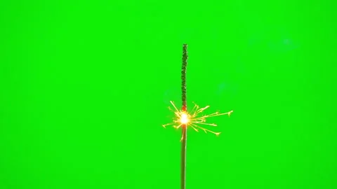 Firework spark and burning on green screen background 库存影片 239769097