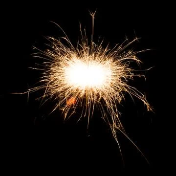 Firework Sparkler on black background Stock Photos