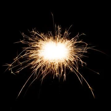 Firework Sparkler on black background Stock Photos