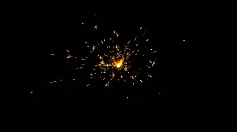 Firework sparkler burning isolated in slow motion. Vidéo 56281518