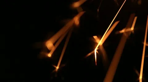 Firework sparkler burning in macro shot Stock Footage 22241735