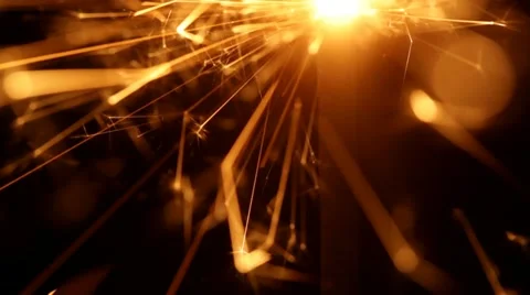 Firework sparkler burning in macro shot Stock Footage 22242328