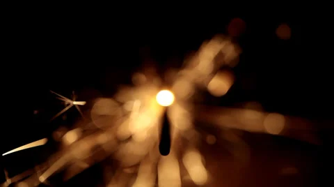 Firework sparkler on dark Stock Footage 36437590