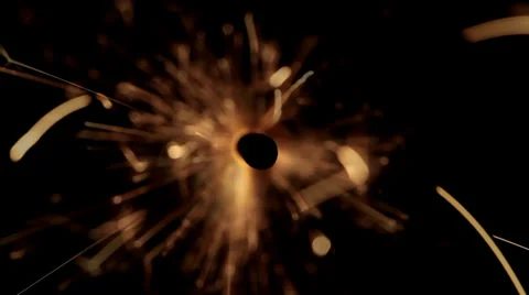 Firework sparklers on black background Stock Footage 36437700