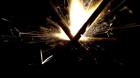 Firework sparklers burning in macro shot Stock Footage 36437211
