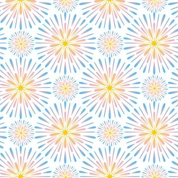 Firework splash gradient on white, vector illustration for textile and wrappi 스톡 일러스트