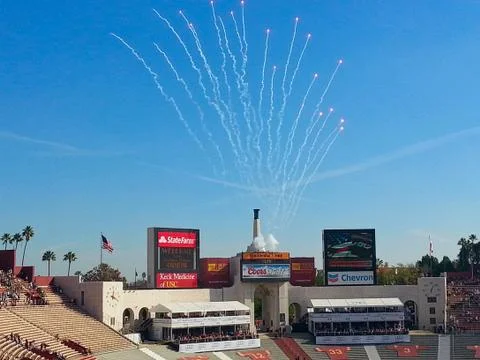 A firework at a stadion Stock Photos