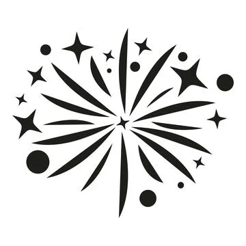 Firework star burst celebrating explosion party icon Stock Illustration