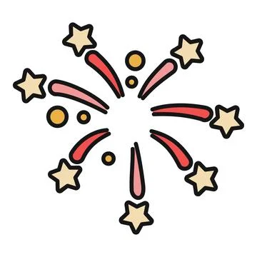 Firework star explosion graphic for celebration event 스톡 일러스트