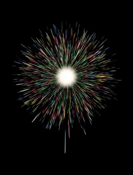 Firework streaks in the night sky Stock Illustration