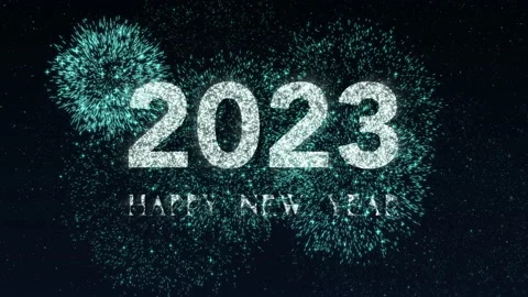 Firework text animation, 2023 Stock Footage 212812397