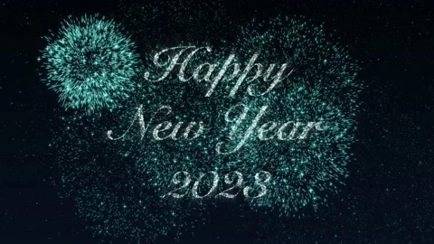 Firework text animation Stock Footage 212496742