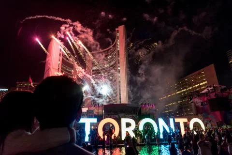Firework in Toronto Stock Photos