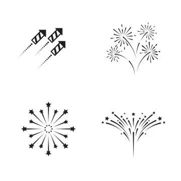 Firework vector icon illustration Stock Illustration