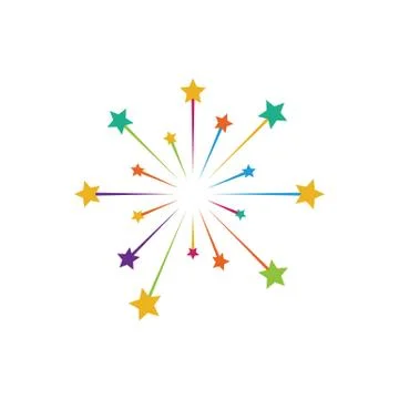 Firework vector icon illustration Illustrazione stock