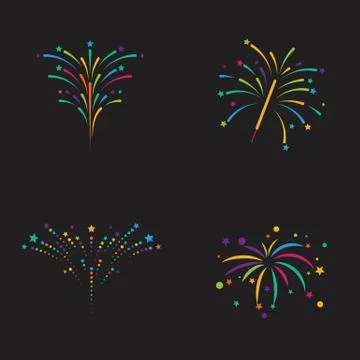 Firework vector icon illustration Stock Illustration