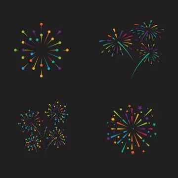 Firework vector icon illustration Illustrazione stock