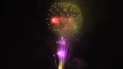 Firework view at Diwali night Stock-Footage 218228547
