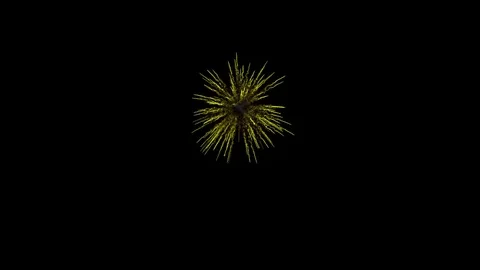 Firework yellow Stock Footage 83278716