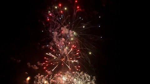 Fireworks 01 July 4th 2014 Wide-ProRes422 Stock Footage 39952095