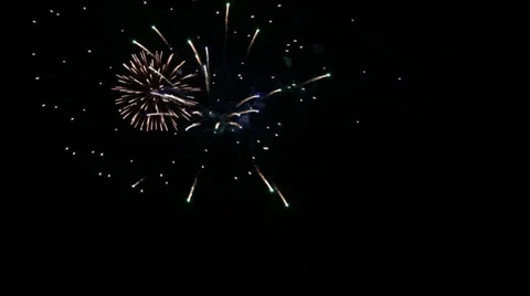 Fireworks - 1 minute Stock Footage 34350354