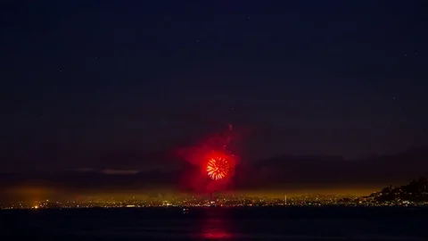 Fireworks 4K Stockbeeldmateriaal 74485095