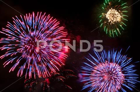 Fireworks on 4th of july Stock Photos