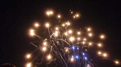 Fireworks 9 with audio Stock Footage 38719589