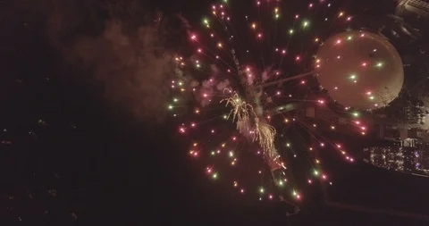 Fireworks from above 스톡 동영상 100487831