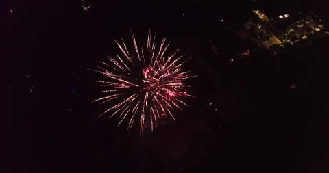 Fireworks from Above Stock Footage 312698179