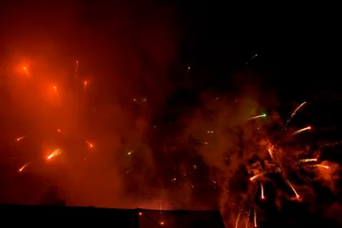 Fireworks abstract background Stock Illustration