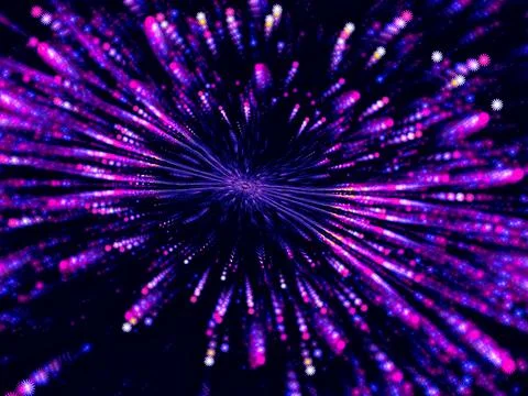 Fireworks - abstract digitally generated blurred background with light effects Stock Illustration