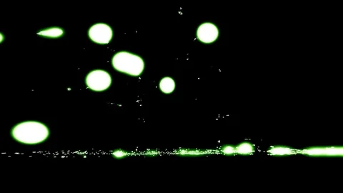Fireworks In Abstraction In Green Stock Footage 99838805