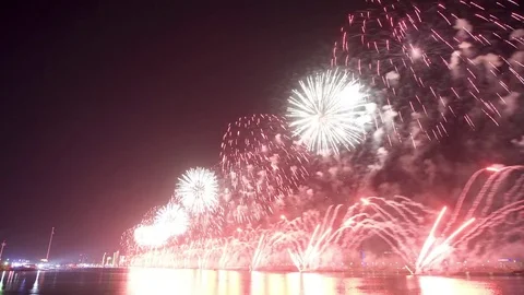 Fireworks Abu Dhabi Stock Footage 84141681