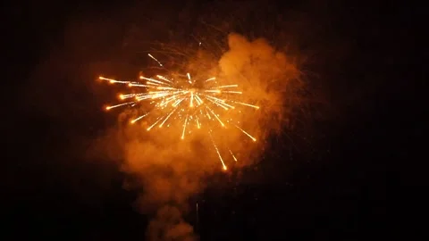 Fireworks against Black Stock Footage 270228980