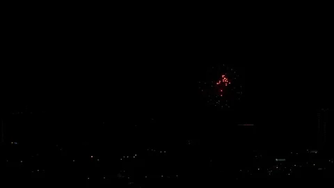 Fireworks against the night sky Stock Footage 99596058