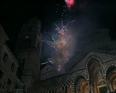 FIREWORKS in amalfi Video stock 11464556