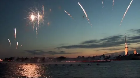 Fireworks and laser Vídeos de archivo 52597185