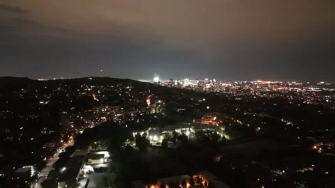 Fireworks and skyline Stock Footage 280208070