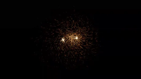 Fireworks and sparkles motion graphics with plain black background Stock Footage 255568764