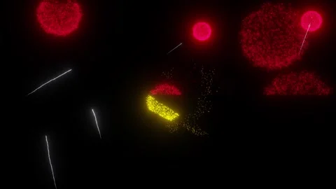 Fireworks of the Angolan Flag (w/Matte) Stock Footage 280562567