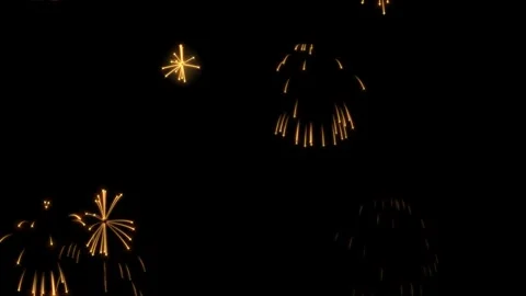 Fireworks Animation Effects overlay isolated on Black background Stock-Footage 309979314