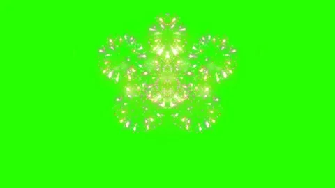 Fireworks animation on green screen background Stock Footage 221631172