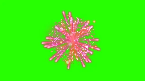 Fireworks animation on green screen background Video stock 221631178