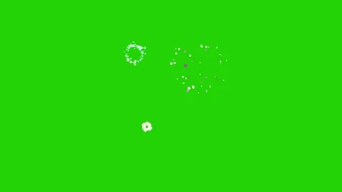 Fireworks animation on green screen Video stock 331500917