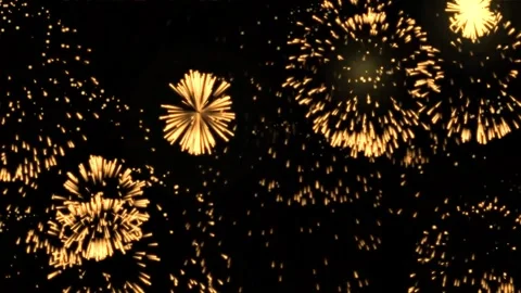 Fireworks animation Isolated on Black background stock video Stock Footage 311427097
