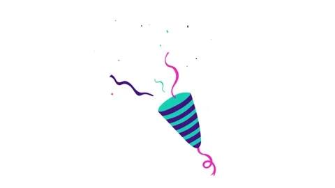Fireworks animation motion graphics on white screen background Stock Footage 284310542